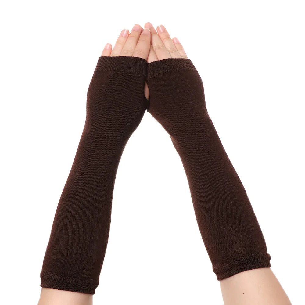 Women Girls Hand Arm Warmer Fingerless Cotton Long Glove - Premium  from vistoi shop - Just $24.99! Shop now at vistoi shop