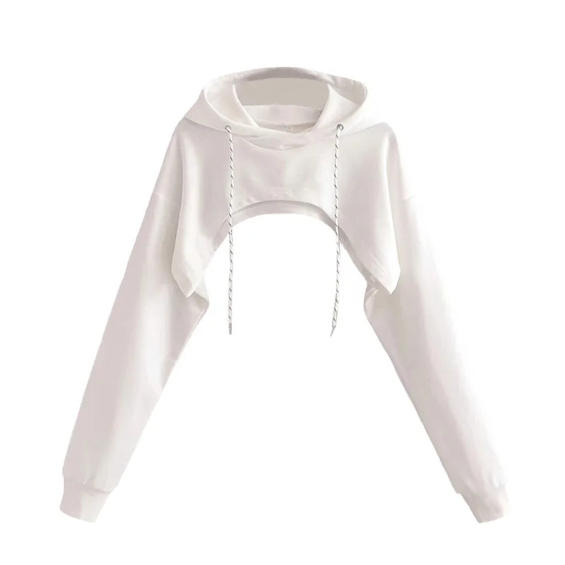 Women Summer New Fashion Super Short Hoodie Hip hop - Premium  from vistoi shop - Just $29.99! Shop now at vistoi shop