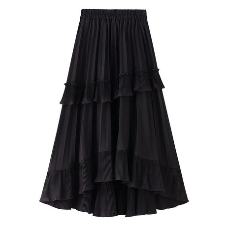 New Autumn Pleated Skirt High Waist Irregular Hem Flouncing 2023 - Premium  from vistoi shop - Just $34.99! Shop now at vistoi shop