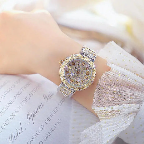 Watches Stainless Steel Rhinestone Crystal Ladies Quartz - Premium  from vistoi shop - Just $39.99! Shop now at vistoi shop