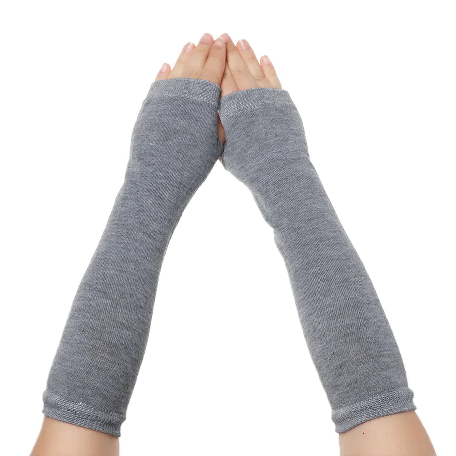 Women Girls Hand Arm Warmer Fingerless Cotton Long Glove - Premium  from vistoi shop - Just $24.99! Shop now at vistoi shop