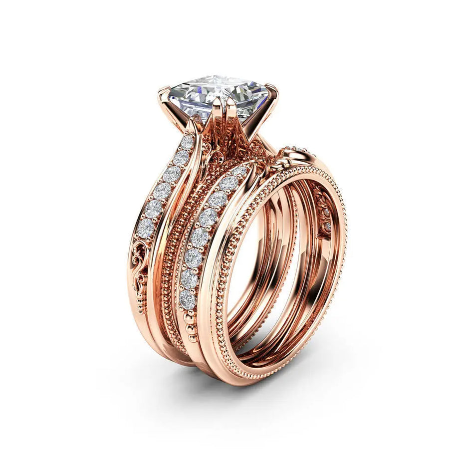 Rose Diamond Style Rings The Princess - Premium  from vistoi shop - Just $29.99! Shop now at vistoi shop