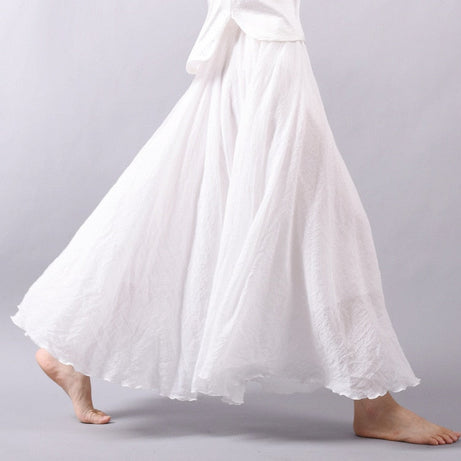 Sherhure Women Cotton And Linen Long Skirts Elastic 2023 - Premium  from vistoi shop - Just $34.99! Shop now at vistoi shop