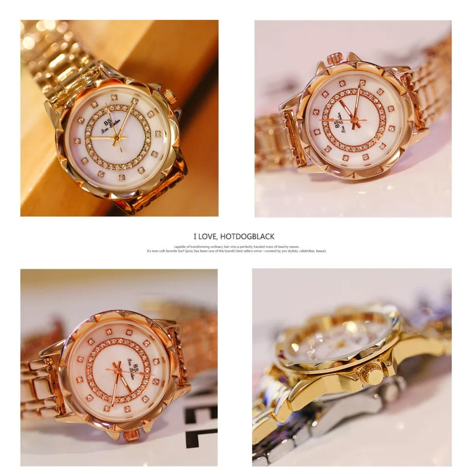 Diamond Women Watch Rhinestone Elegant Ladies Watches - Premium  from vistoi shop - Just $34.99! Shop now at vistoi shop