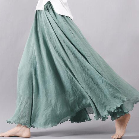 Sherhure Women Cotton And Linen Long Skirts Elastic 2023 - Premium  from vistoi shop - Just $34.99! Shop now at vistoi shop
