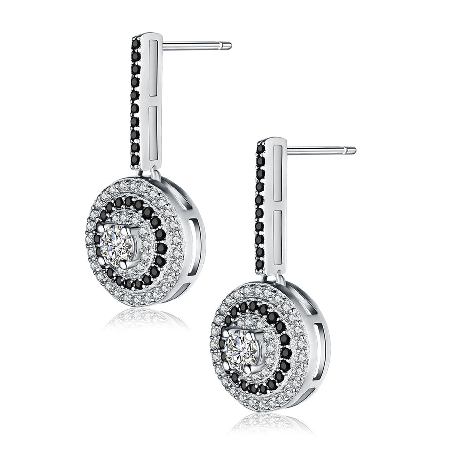 Classic Genuine Silver Color Fashion Jewelry Wedding Earrings