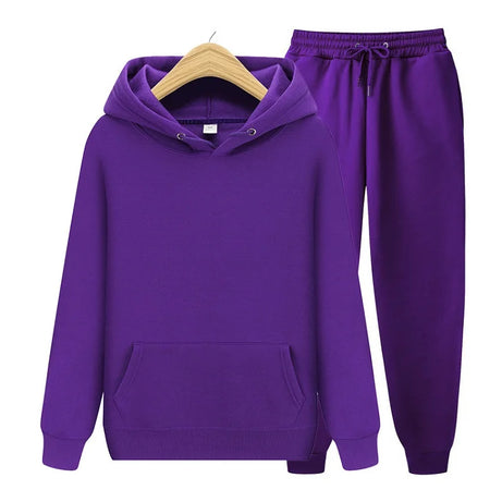 ladies casual wear suit sportswear suit solid color pullover + pants - Premium  from vistoi shop - Just $44.99! Shop now at vistoi shop