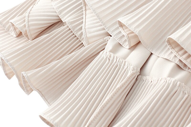 New Autumn Pleated Skirt High Waist Irregular Hem Flouncing 2023 - Premium  from vistoi shop - Just $34.99! Shop now at vistoi shop