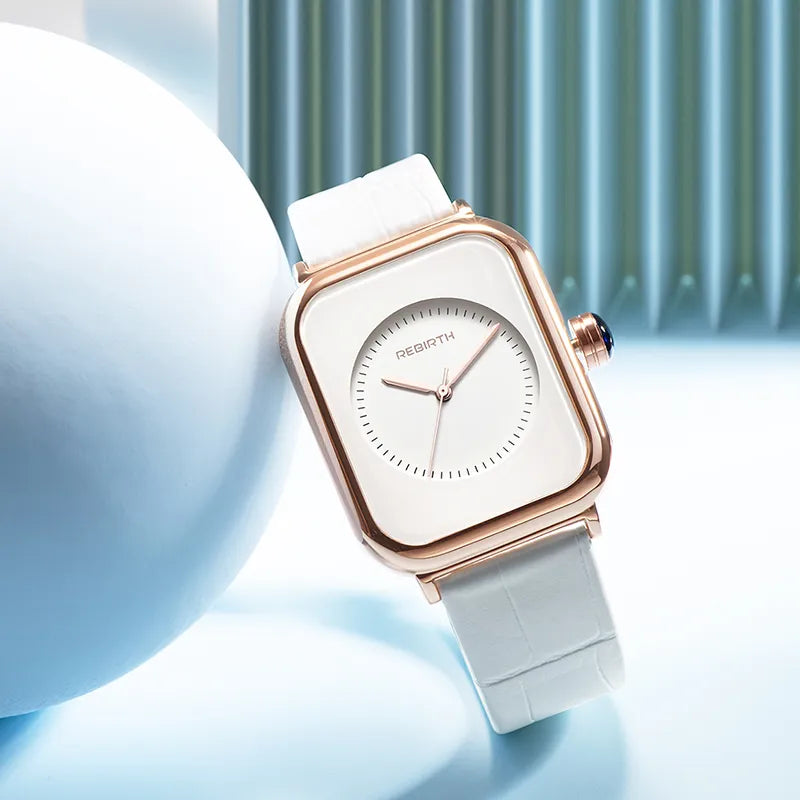 Women Wrist Watch 2023 White Leather Ladies Quartz - Premium  from vistoi shop - Just $29.99! Shop now at vistoi shop