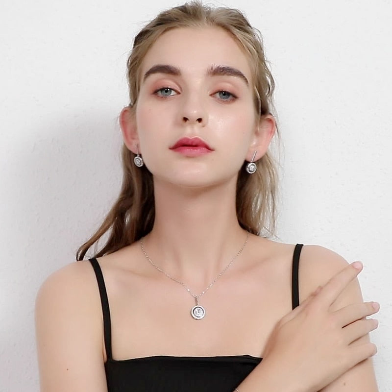 Classic Genuine Silver Color Fashion Jewelry Wedding Earrings - Premium  from vistoi shop - Just $24.99! Shop now at vistoi shop