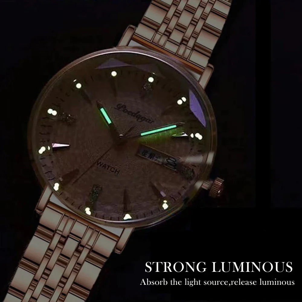 Watch Rose Gold Stainless Steel Mesh Quartz Simple - Premium  from vistoi shop - Just $34.99! Shop now at vistoi shop