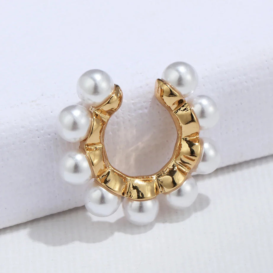 Women Ear Cuff No Pierced Pearl Ear Earrings Women - Premium  from vistoi shop - Just $19.99! Shop now at vistoi shop