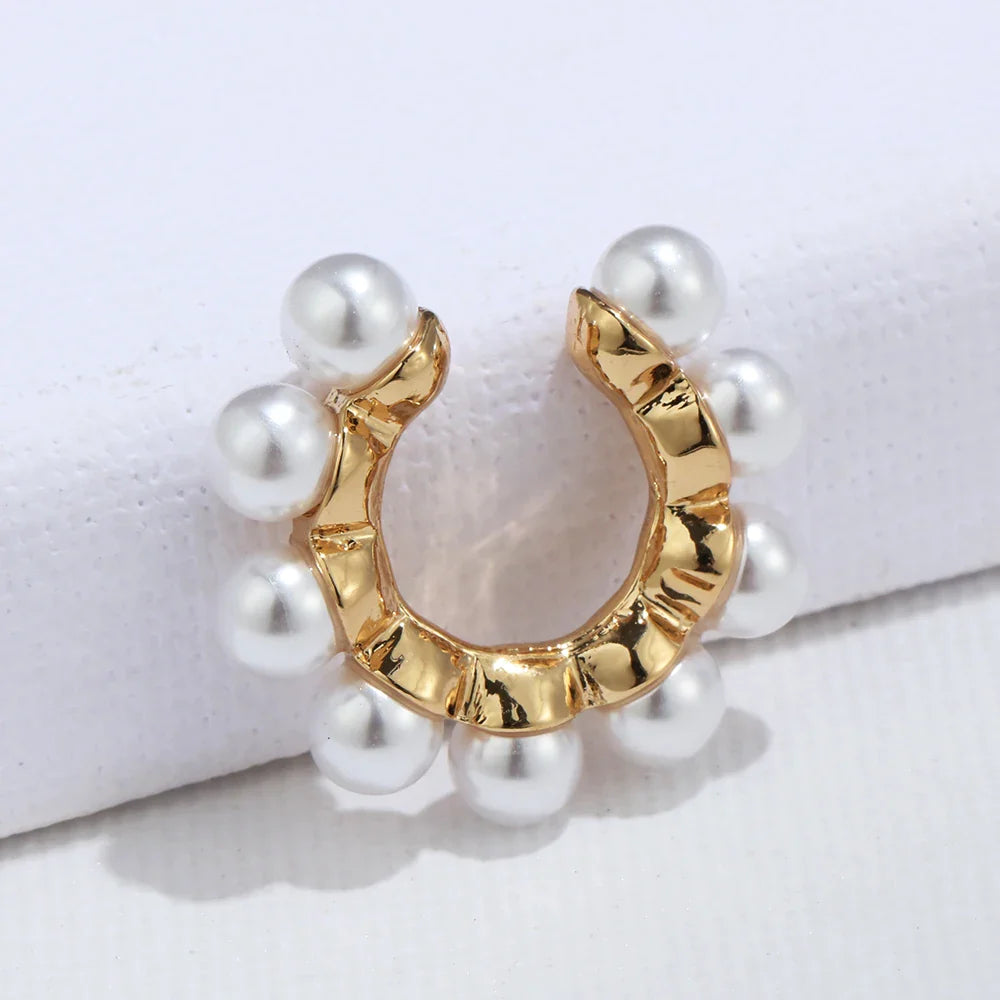 Women Ear Cuff No Pierced Pearl Ear Earrings Women - Premium  from vistoi shop - Just $19.99! Shop now at vistoi shop