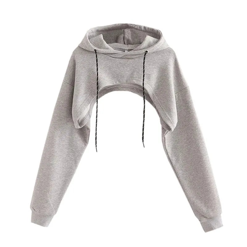 Women Summer New Fashion Super Short Hoodie Hip hop - Premium  from vistoi shop - Just $29.99! Shop now at vistoi shop