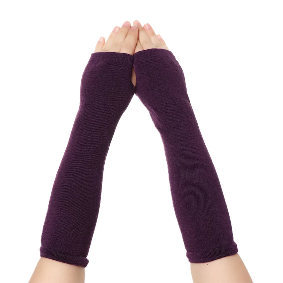 Women Girls Hand Arm Warmer Fingerless Cotton Long Glove - Premium  from vistoi shop - Just $24.99! Shop now at vistoi shop