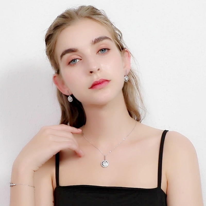 Classic Genuine Silver Color Fashion Jewelry Wedding Earrings - Premium  from vistoi shop - Just $24.99! Shop now at vistoi shop