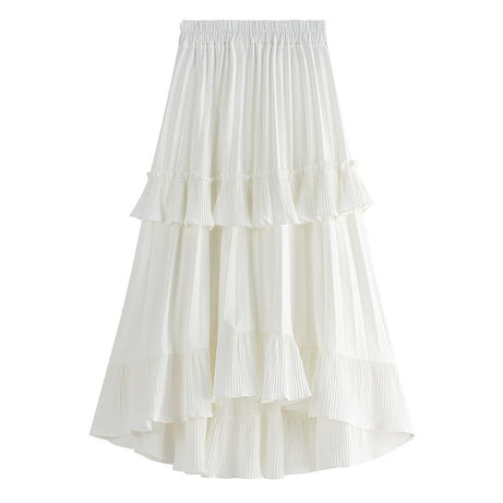 New Autumn Pleated Skirt High Waist Irregular Hem Flouncing 2023 - Premium  from vistoi shop - Just $34.99! Shop now at vistoi shop