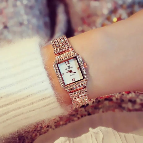 Bee Square Watch Women Gold Stainless Steel Watches Top - Premium  from vistoi shop - Just $36.99! Shop now at vistoi shop