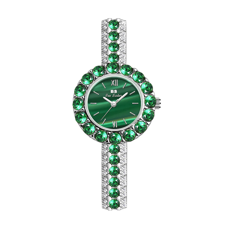 Bs Bee Sister 2023 Small Dial Diamond Green Watch - Premium  from vistoi shop - Just $34.99! Shop now at vistoi shop