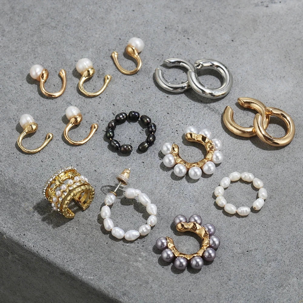 Women Ear Cuff No Pierced Pearl Ear Earrings Women - Premium  from vistoi shop - Just $19.99! Shop now at vistoi shop