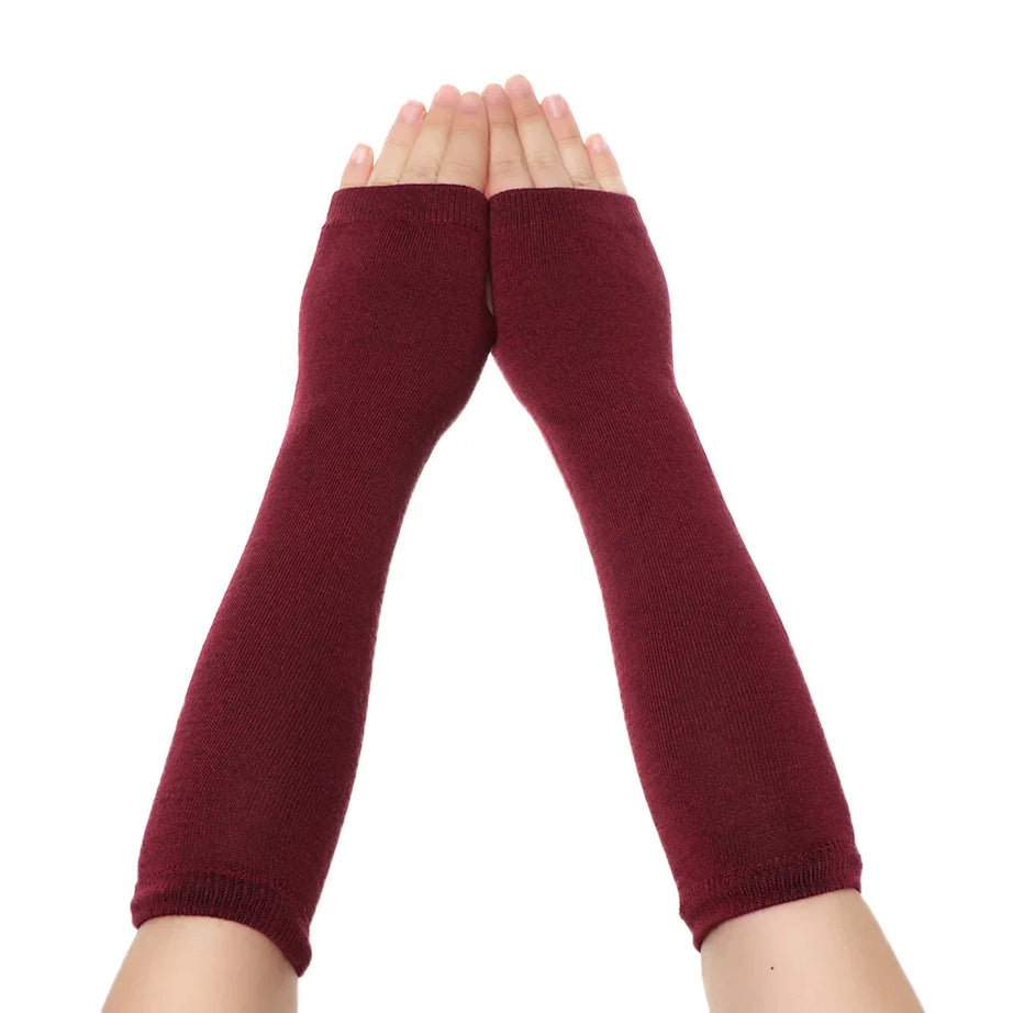 Women Girls Hand Arm Warmer Fingerless Cotton Long Glove - Premium  from vistoi shop - Just $24.99! Shop now at vistoi shop