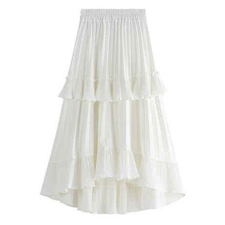 New Autumn Pleated Skirt High Waist Irregular Hem Flouncing 2023 - Premium  from vistoi shop - Just $34.99! Shop now at vistoi shop