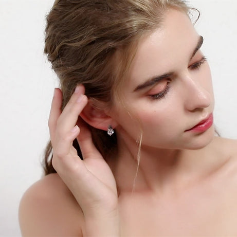 Round Black Trendy Engagement Hoop Earrings for Women Jewelry - Premium  from vistoi shop - Just $24.99! Shop now at vistoi shop