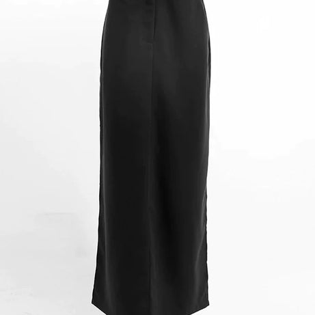 Black Loose Long Skirts Women A-Line Zip Skirts Ladies - Premium  from vistoi shop - Just $34.99! Shop now at vistoi shop