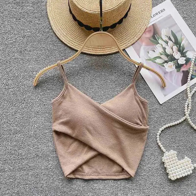  Irregular Casual Sport Camisole Women Strap Design Solid Fashion - Premium  from vistoi shop - Just $19.99! Shop now at vistoi shop