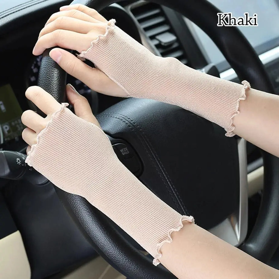 Women Mesh Ice Sleeve Long Half Finger Gloves Summer - Premium  from vistoi shop - Just $14.99! Shop now at vistoi shop