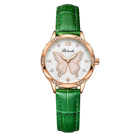 Women Watches Fashion Butterfly Dial Leather Quartz Watch - Premium  from vistoi shop - Just $29.99! Shop now at vistoi shop