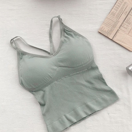 Women Cotton Underwear Push Up Bra Top Tank Up Fashion