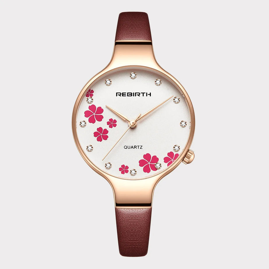 Leather Rose Gold Women Quartz Watches for Ladies - Premium  from vistoi shop - Just $23.99! Shop now at vistoi shop