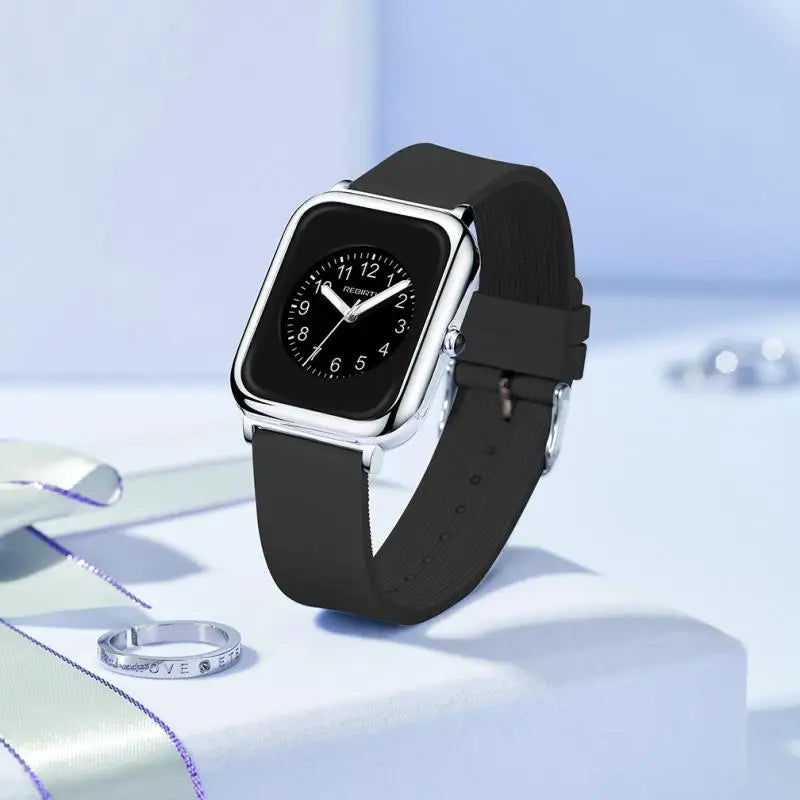 Square Dial Women Rubber Watch Band Wrist Watches 2023 Pink - Premium  from vistoi shop - Just $29.99! Shop now at vistoi shop