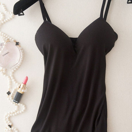 Women Padded Bra Spaghetti Tank Tops Shirt Blouse