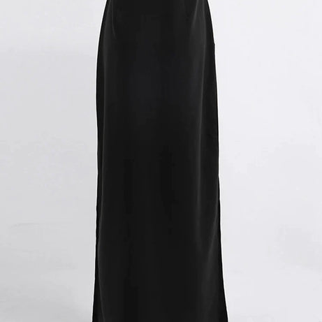 Black Loose Long Skirts Women A-Line Zip Skirts Ladies - Premium  from vistoi shop - Just $34.99! Shop now at vistoi shop