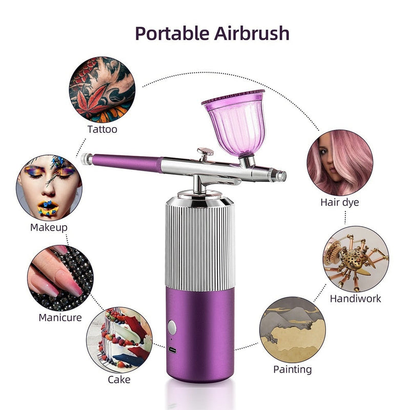Portable Paint Spray Gun Airbrush Mini Air Compressor Kit for Nail Art - Premium  from vistoi shop - Just $29.99! Shop now at vistoi shop