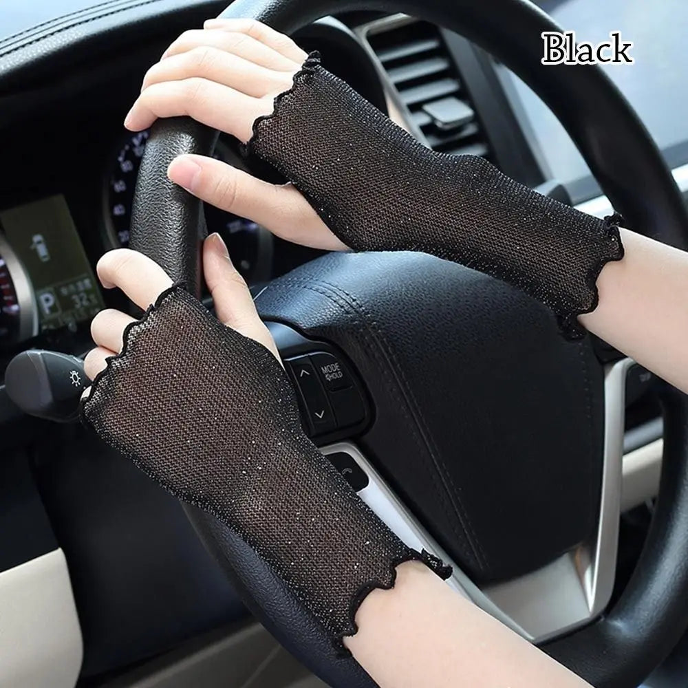 Women Mesh Ice Sleeve Long Half Finger Gloves Summer - Premium  from vistoi shop - Just $14.99! Shop now at vistoi shop