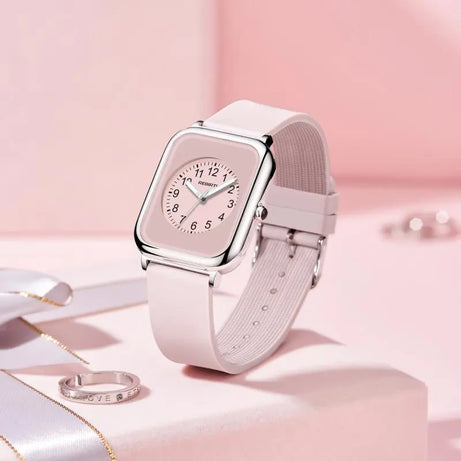Square Dial Women Rubber Watch Band Wrist Watches 2023 Pink - Premium  from vistoi shop - Just $29.99! Shop now at vistoi shop