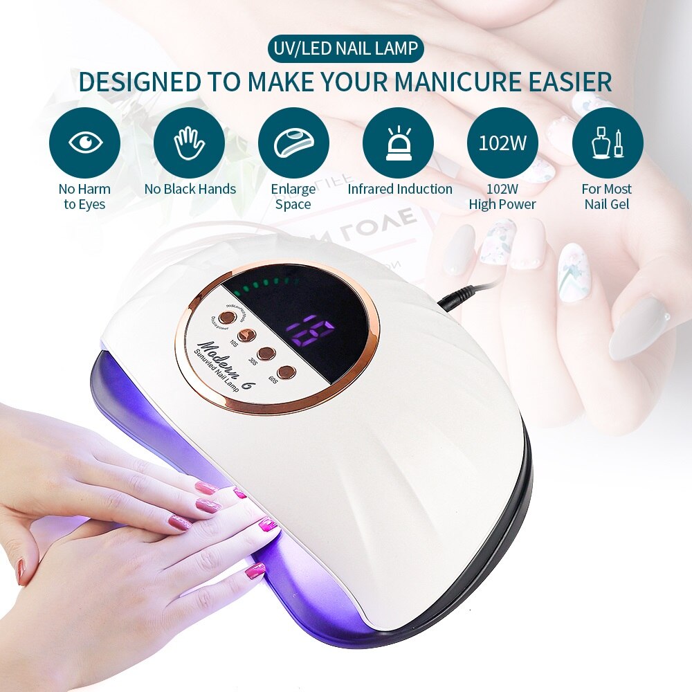 Strong Power UV LED Nail Dryer Smart Sensor Nail Lamp - Premium  from vistoi shop - Just $34.99! Shop now at vistoi shop