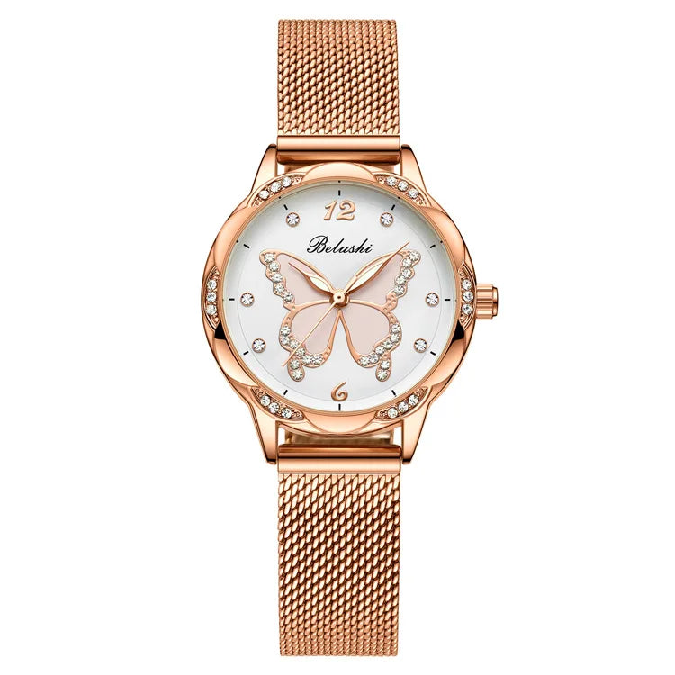 Women Watches Fashion Butterfly Dial Leather Quartz Watch - Premium  from vistoi shop - Just $29.99! Shop now at vistoi shop