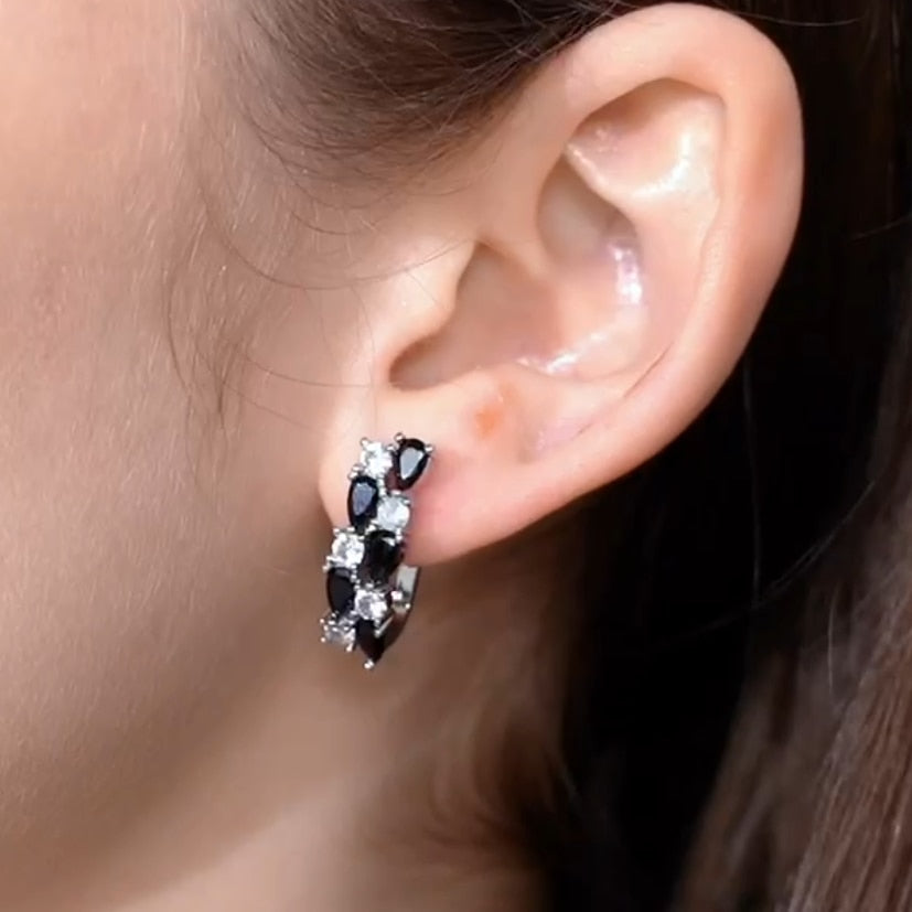 Jewelry Black Stone Cute Stud Earrings for Women - Premium  from vistoi shop - Just $24.99! Shop now at vistoi shop