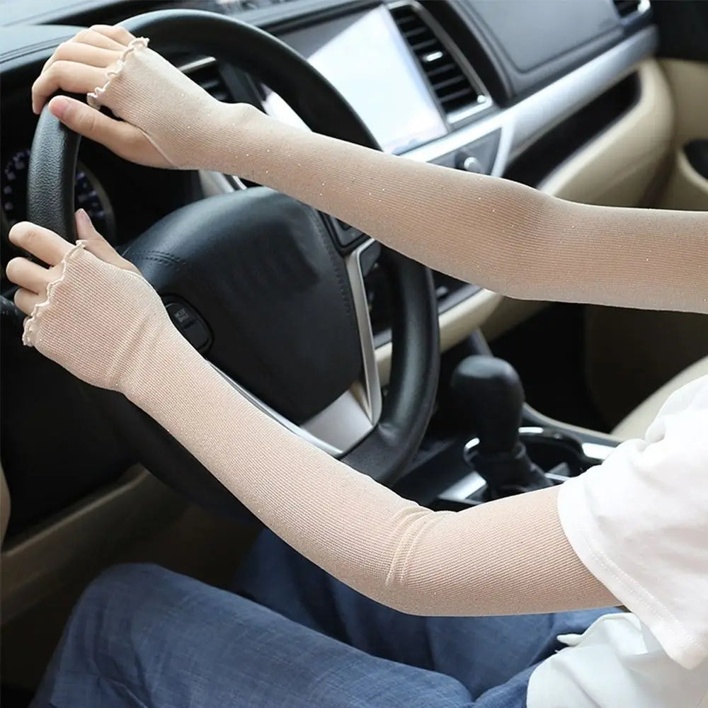 Women Mesh Ice Sleeve Long Half Finger Gloves Summer - Premium  from vistoi shop - Just $14.99! Shop now at vistoi shop