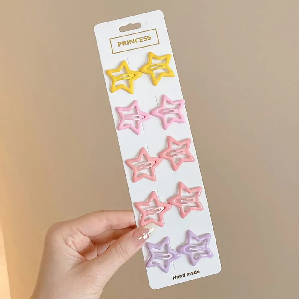 10Pcs Colorful Star Barrettes Hair Grip Head wear - Premium  from vistoi shop - Just $11.99! Shop now at vistoi shop