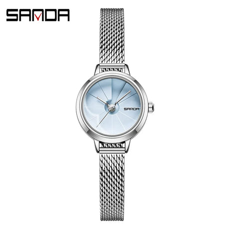 Creative Dial Silver Stainless Steel Women Watches SANDA - Premium  from vistoi shop - Just $29.99! Shop now at vistoi shop
