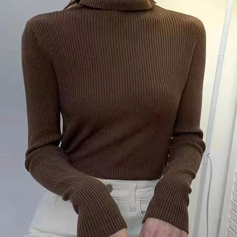 New Pullover Women Turtleneck Sweater Autumn Long 2023