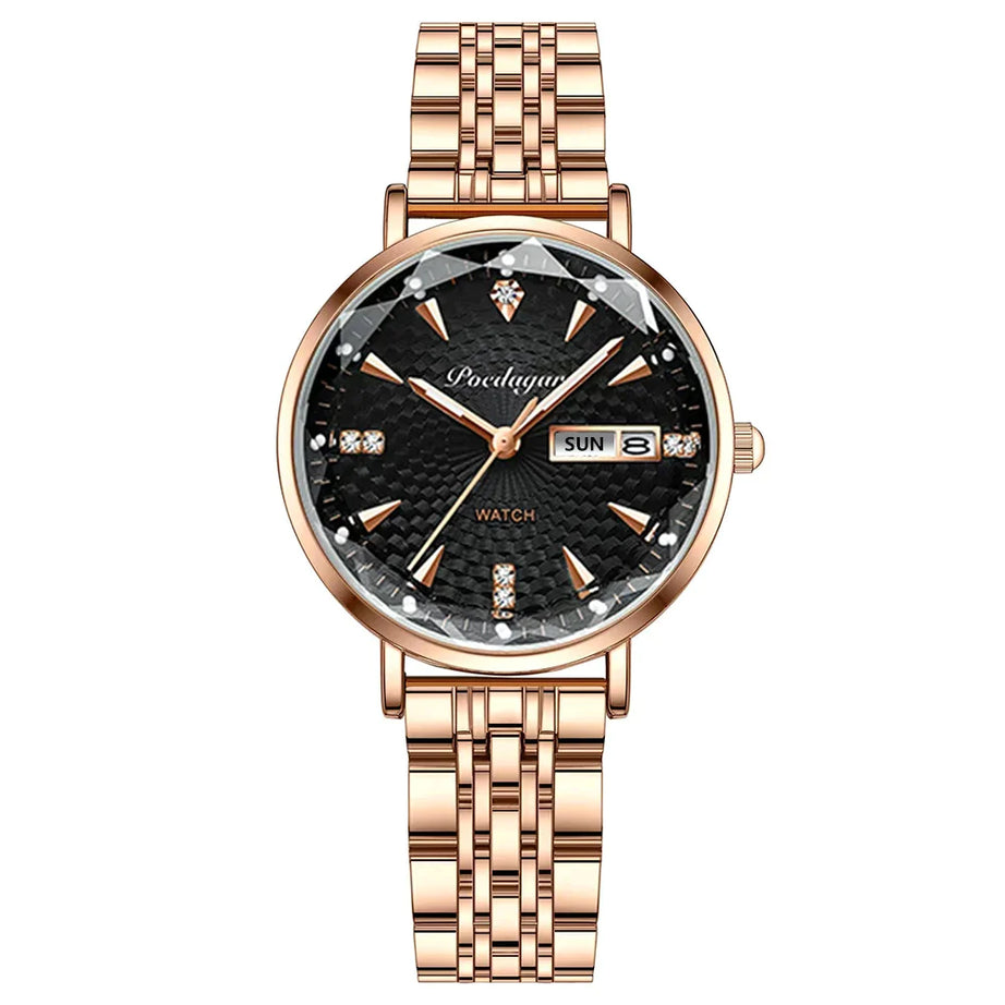 Watch Rose Gold Stainless Steel Mesh Quartz Simple - Premium  from vistoi shop - Just $34.99! Shop now at vistoi shop