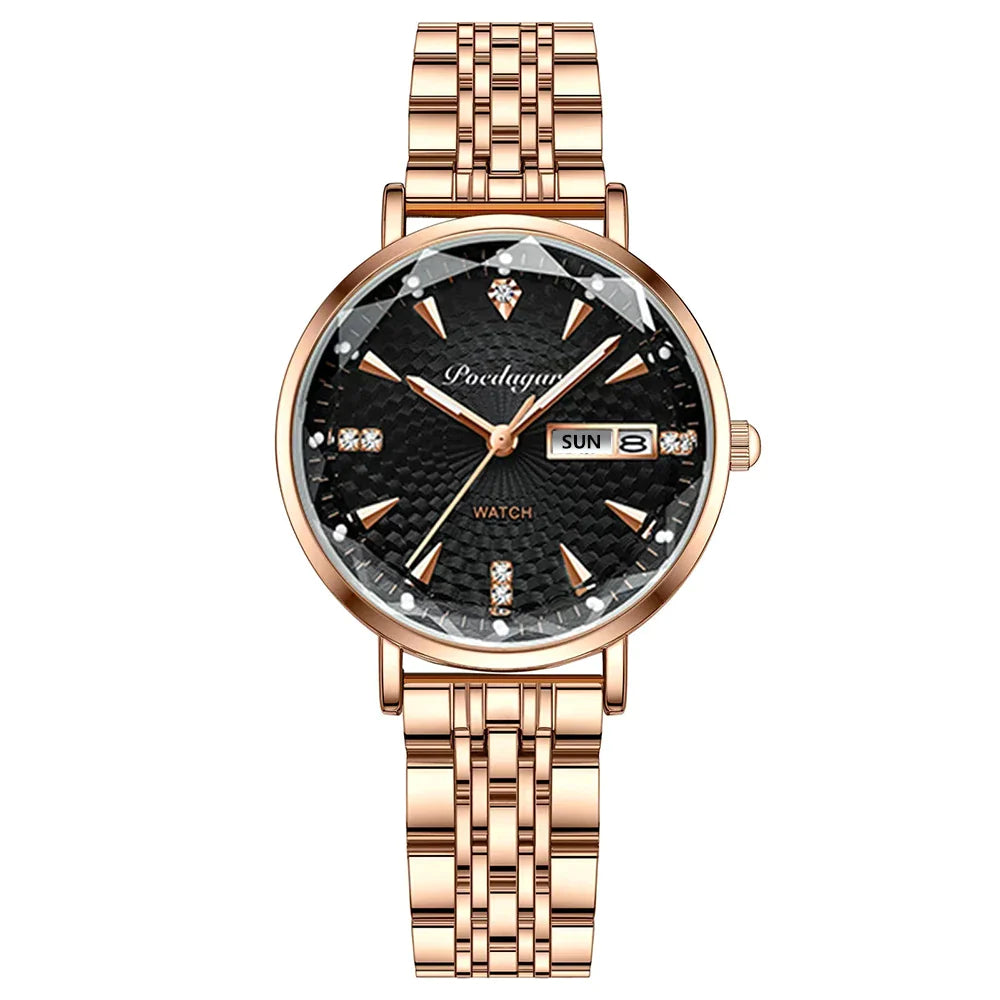 Watch Rose Gold Stainless Steel Mesh Quartz Simple - Premium  from vistoi shop - Just $34.99! Shop now at vistoi shop