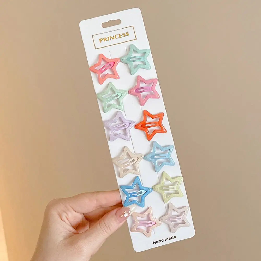 10Pcs Colorful Star Barrettes Hair Grip Head wear - Premium  from vistoi shop - Just $11.99! Shop now at vistoi shop