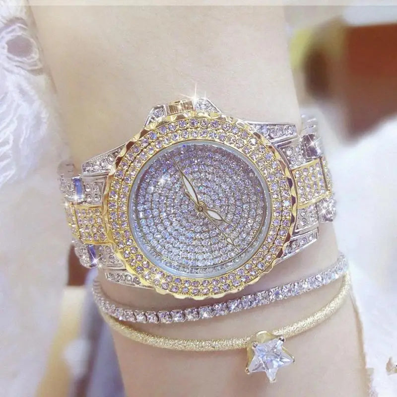 Full Diamond Watches Gold Women Crystal Brand Bling - Premium  from vistoi shop - Just $39.99! Shop now at vistoi shop